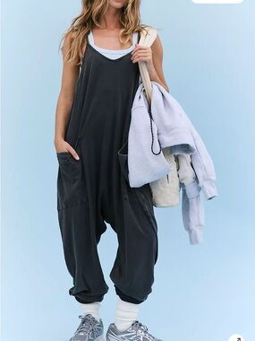 Free People Movement Grey Jumpsuit